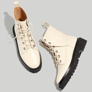 Madewell NWT The Rayna Lace-Up Boot, 7